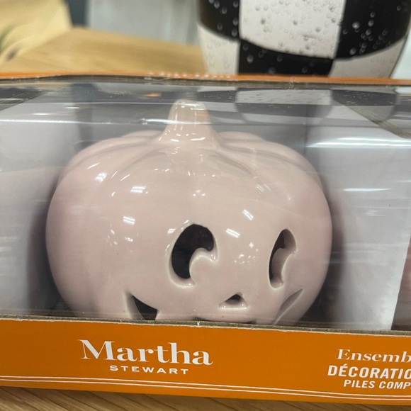 Halloween Pink Pumpkin jack-o’lantern 🩷🎃 Trio LED Lightup Martha Stewart NWT - Picture 3 of 4